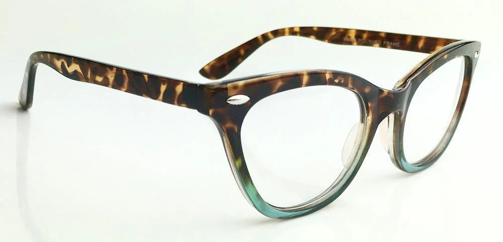 Cat Eye Gradient Tortoise Blue Pink Frame Clear Lens Women Eyeglasses Glasses 2