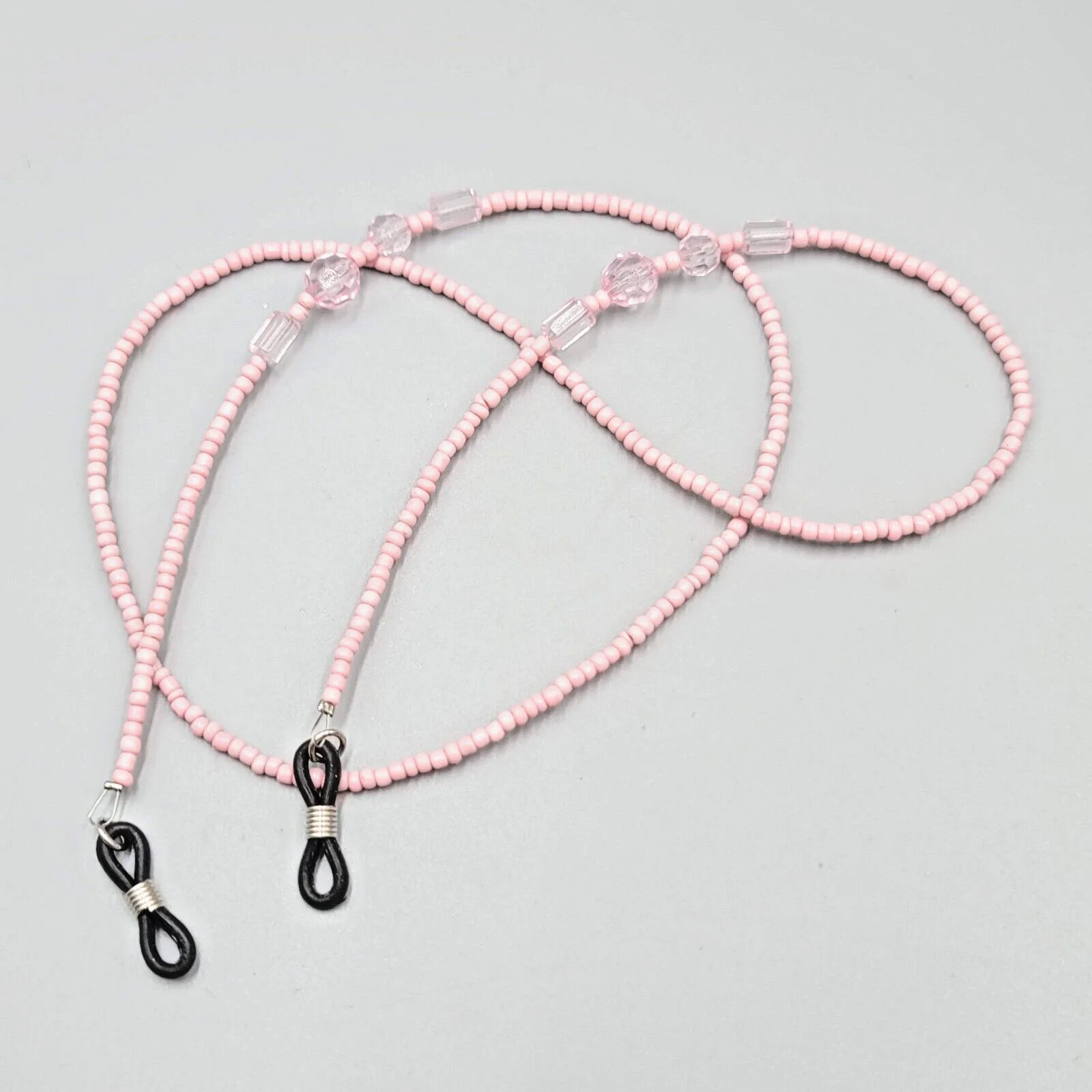 Eyeglasses Lanyard Glass Beaded 27" Pretty In Pink Bead Glasses Chain 3