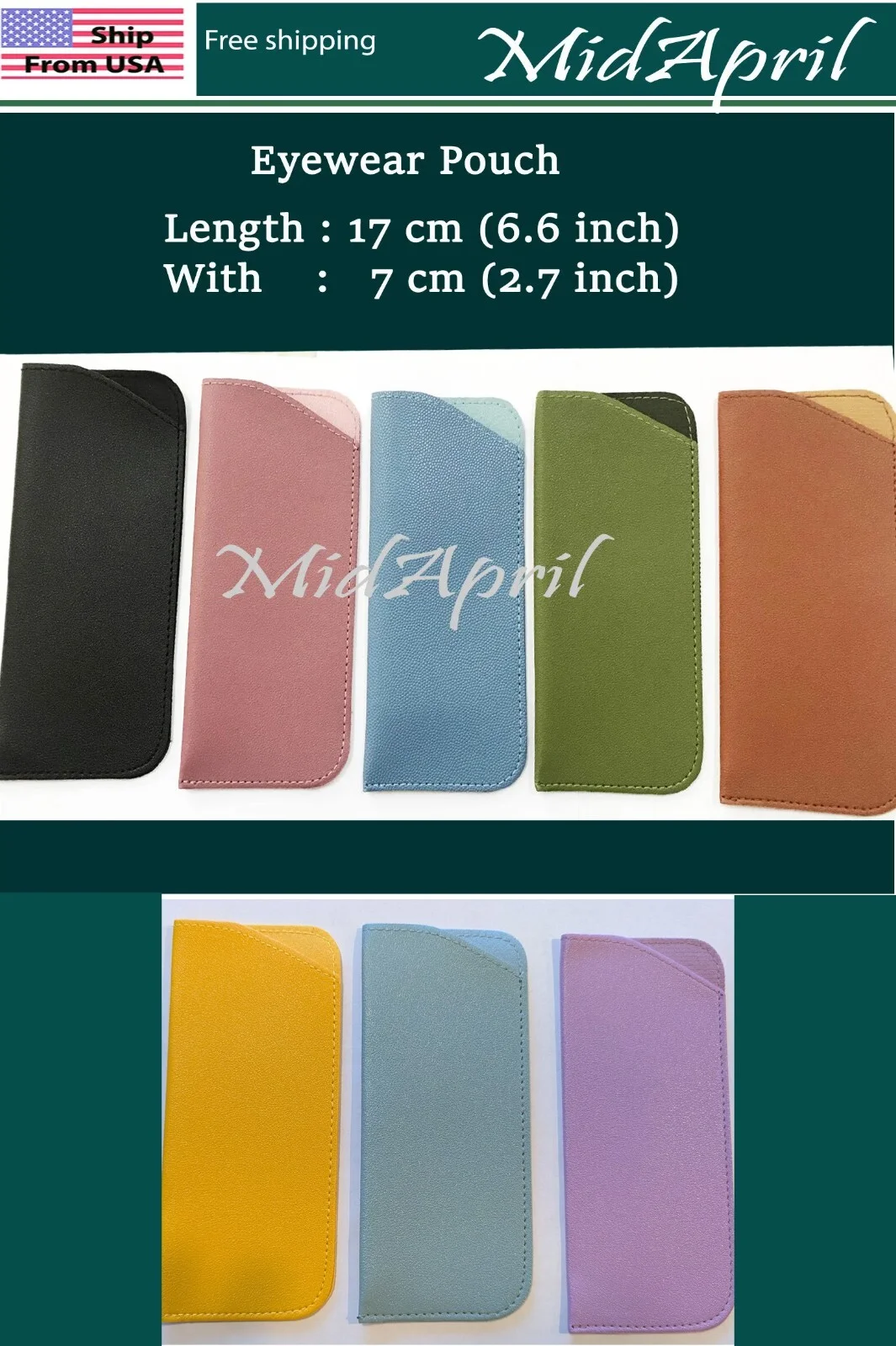 Eyewear Pouch Sunglass Eyeglass Carry Case Soft （please match sizes ）