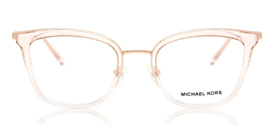 New Michael Kors Woman Eyeglasses MK3032 3417 Rose Gold/Pink Transparent 51mm 3