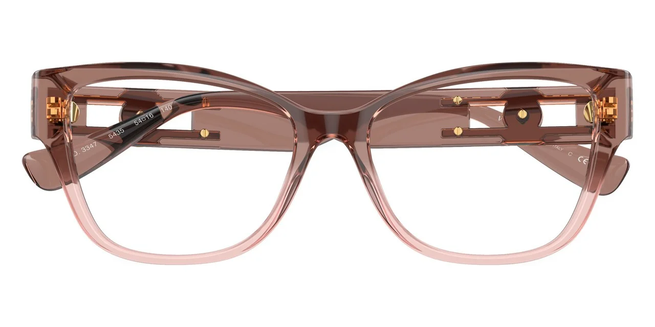 New Versace Women Square Eyeglasses VE3347 5435 Pink Transparent 52mm 2