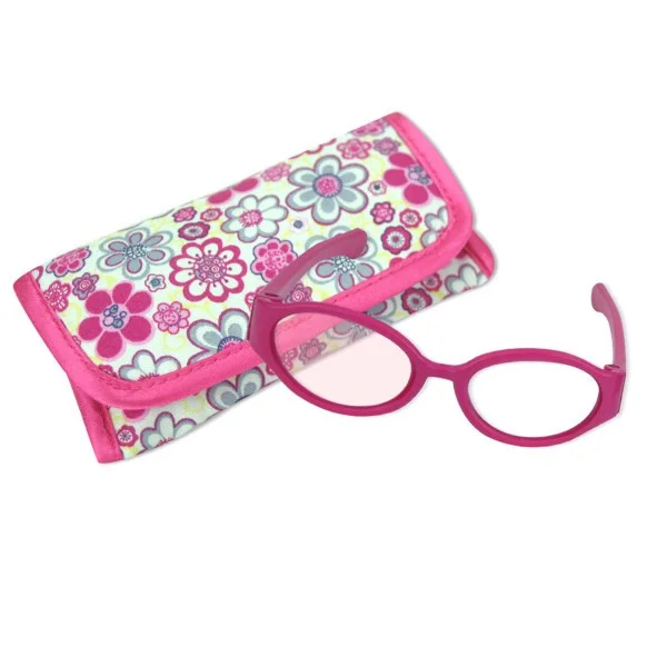 Sophia’s by Teamson Kids Pink Doll Eyeglasses with Print Case for 18" Dolls
