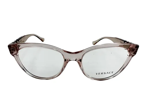 Versace NEW Transparent Pink Womens Cat Eye Frames 53-18-140 Eyeglasses VE3304 4
