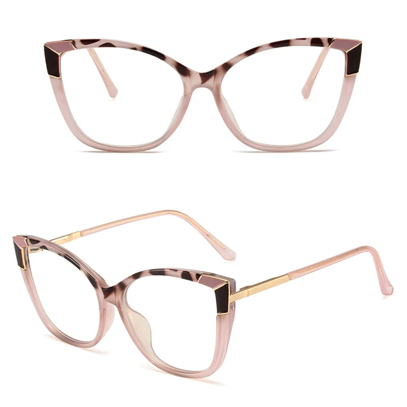 Women Cat Eye Anti-Blue Light Eyeglasses Clear Lens Fashion Glasses Frames 2