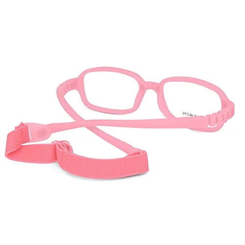 Zenni Pink Rectangle kid Full Rim Eyeglasses butterfly pattern with case 3